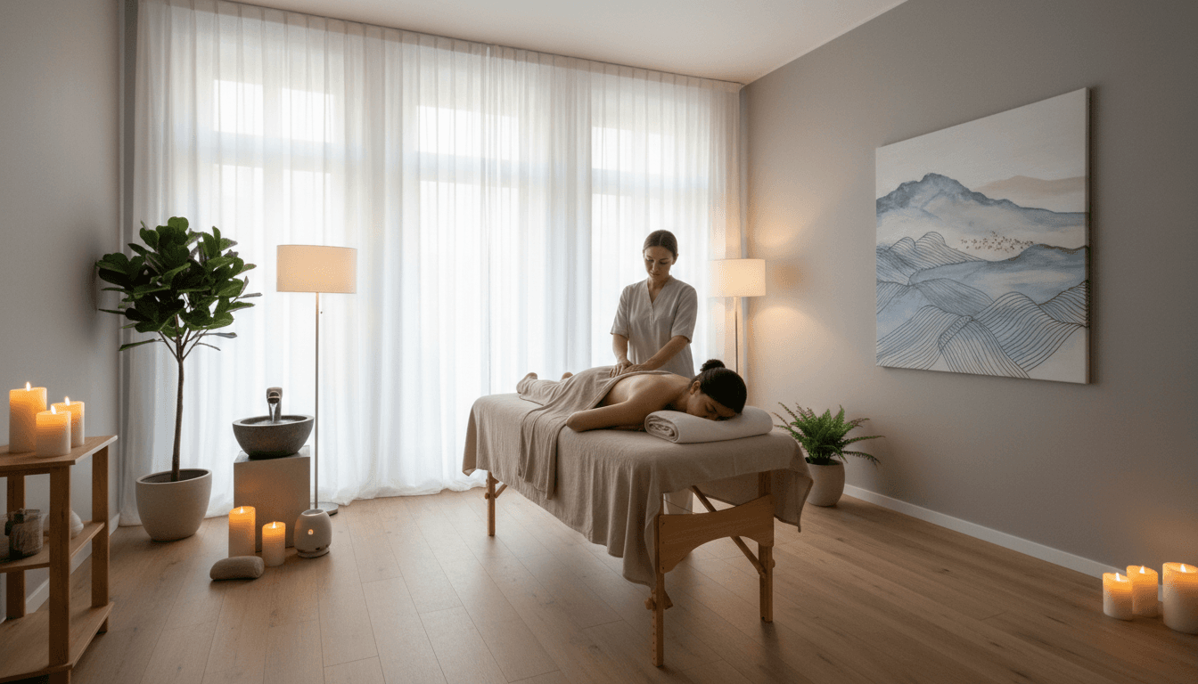 शांत स्पा वातावरण